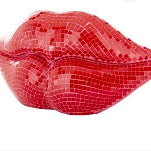 Stupell Industries Red Mosaic Lip Sculpture/Decor